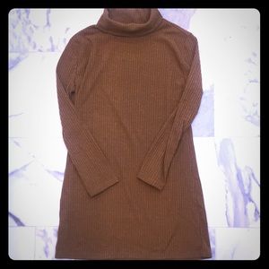 Women’s brown & gold sweater dress